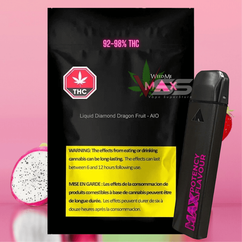 Weed Me Max Dragon Fruit AIO Disposable Vape - 1g Morden Vape SuperStore and Cannabis Manitoba Canada