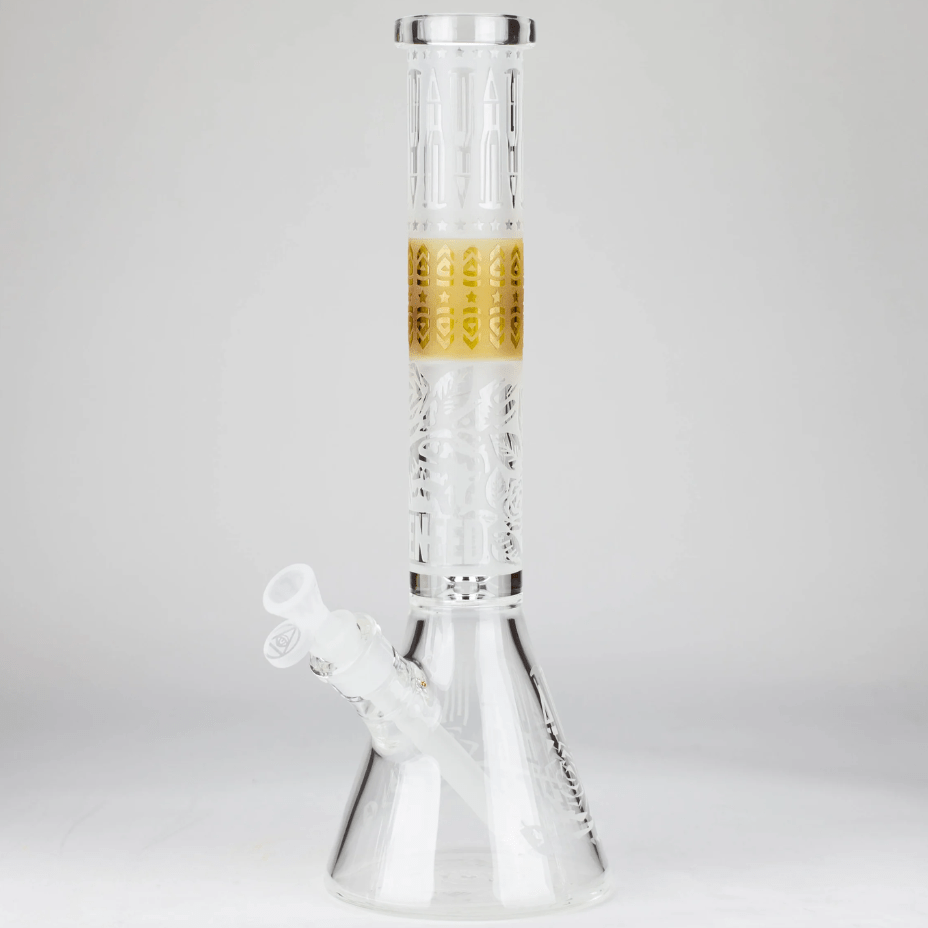 WENEED 7mm Eternal Rose Beaker 15" Yellow Morden Vape SuperStore and Cannabis Manitoba Canada