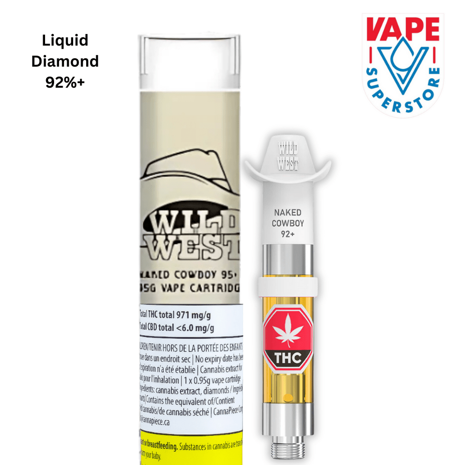 Wild West Naked Cowboy Liquid Diamond Cartridge-0.95g 0.95g Morden Vape SuperStore and Cannabis Manitoba Canada