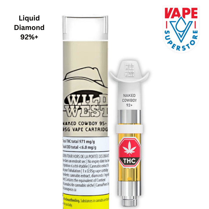 Wild West Naked Cowboy Liquid Diamond Cartridge-0.95g 0.95g Morden Vape SuperStore and Cannabis Manitoba Canada