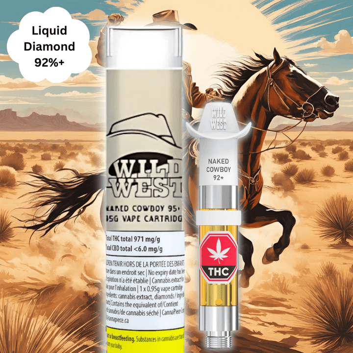 Wild West Naked Cowboy Liquid Diamond Cartridge-0.95g 0.95g Morden Vape SuperStore and Cannabis Manitoba Canada
