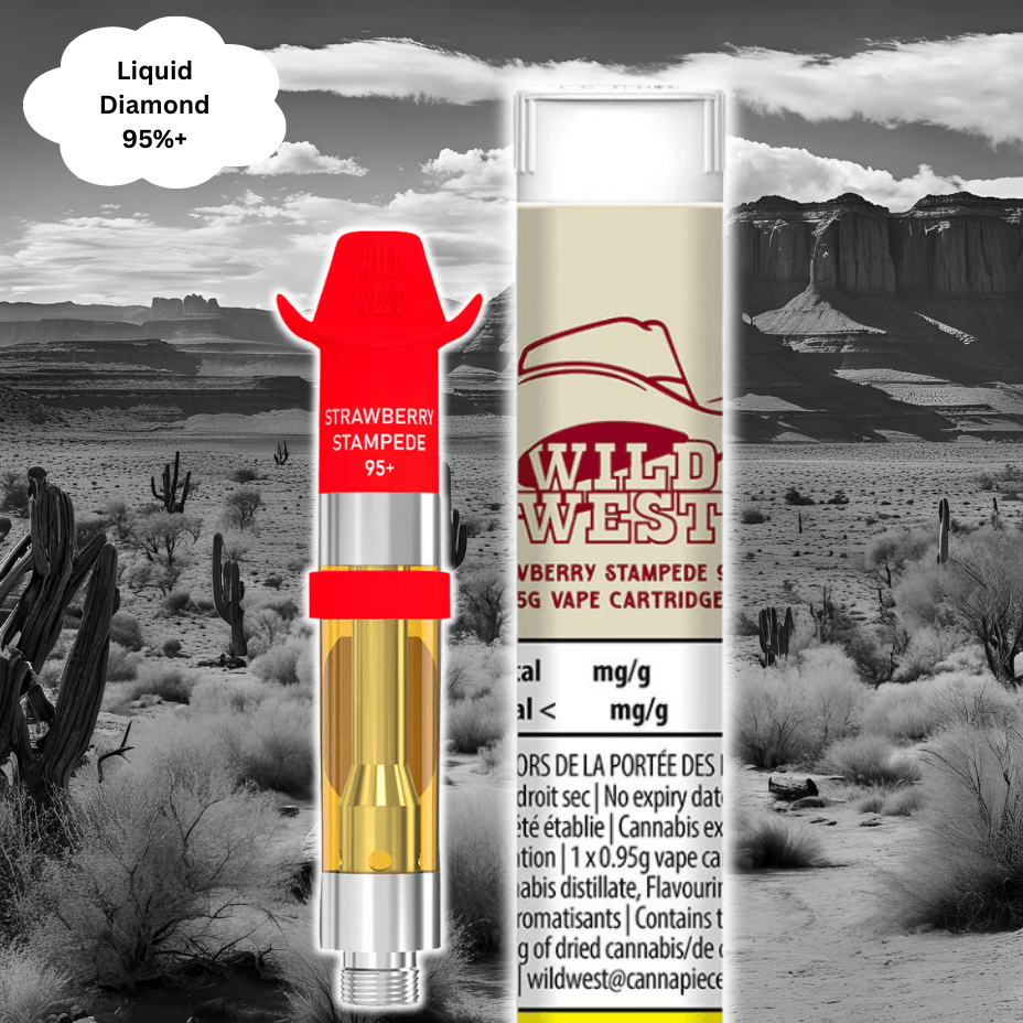 Wild West Strawberry Stampede Liquid Diamond Cartridge-0.95g 0.95g Morden Vape SuperStore and Cannabis Manitoba Canada