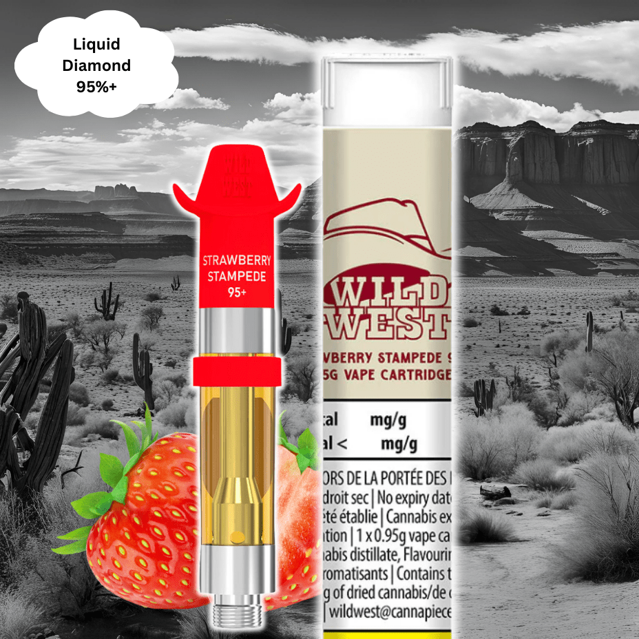 Wild West Strawberry Stampede Liquid Diamond Cartridge-0.95g 0.95g Morden Vape SuperStore and Cannabis Manitoba Canada