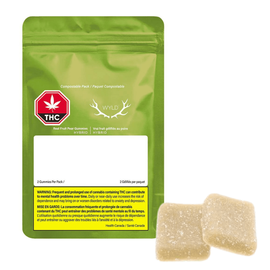 WYLD Edibles 2x5mg WYLD Pear 1:1 CBG Gummies-2/pkg-Morden Vape & Cannabis MB, Canada