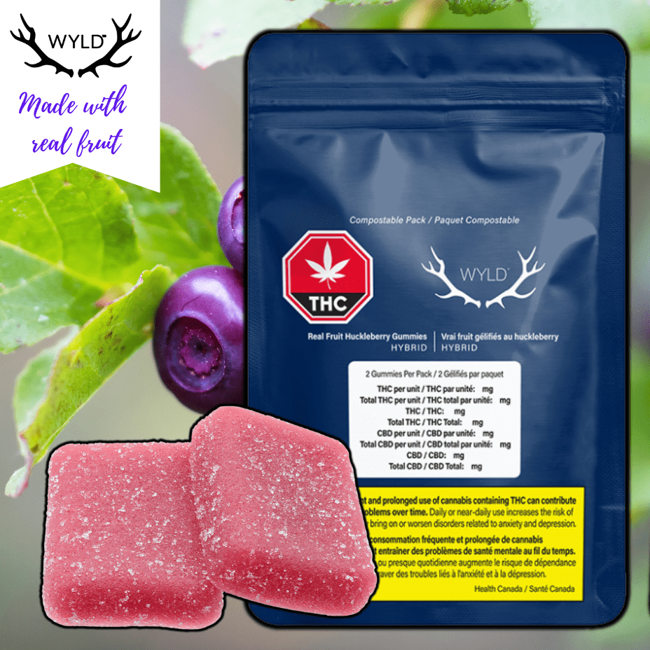 WYLD Huckleberry Gummies-2/pkg 2x5mg Morden Vape SuperStore and Cannabis Manitoba Canada