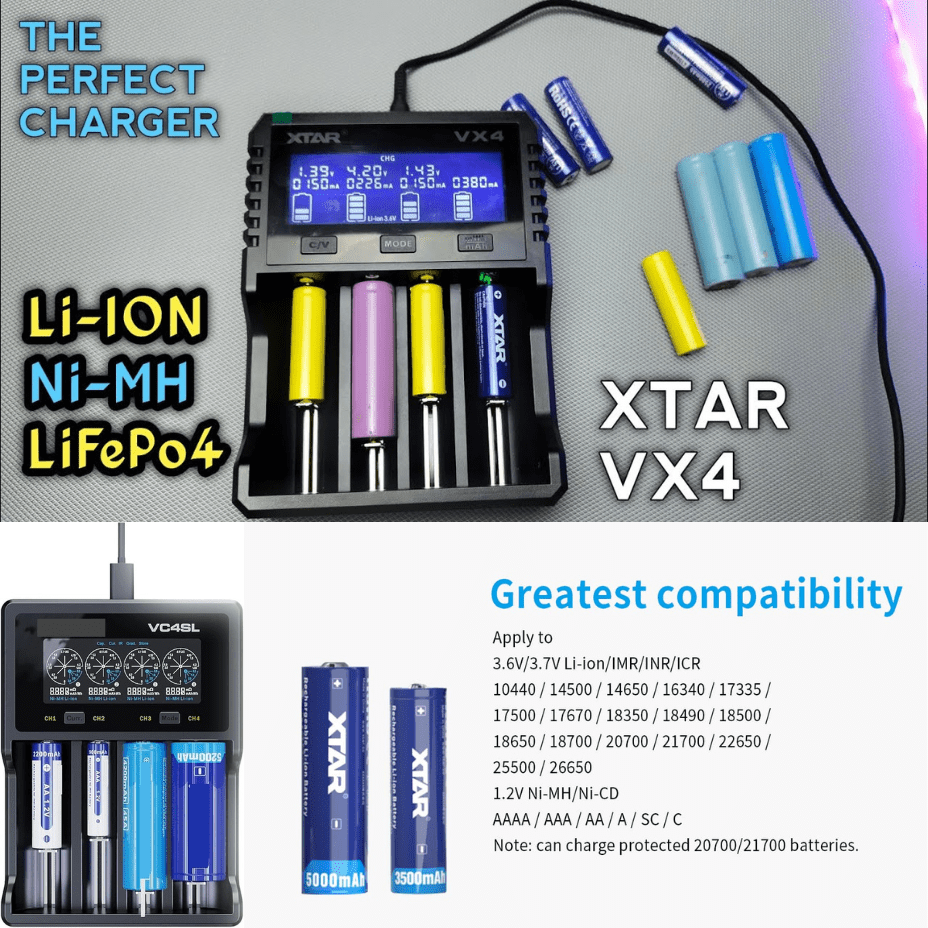 X-TAR VC Battery Chargers Morden Vape SuperStore and Cannabis Manitoba Canada