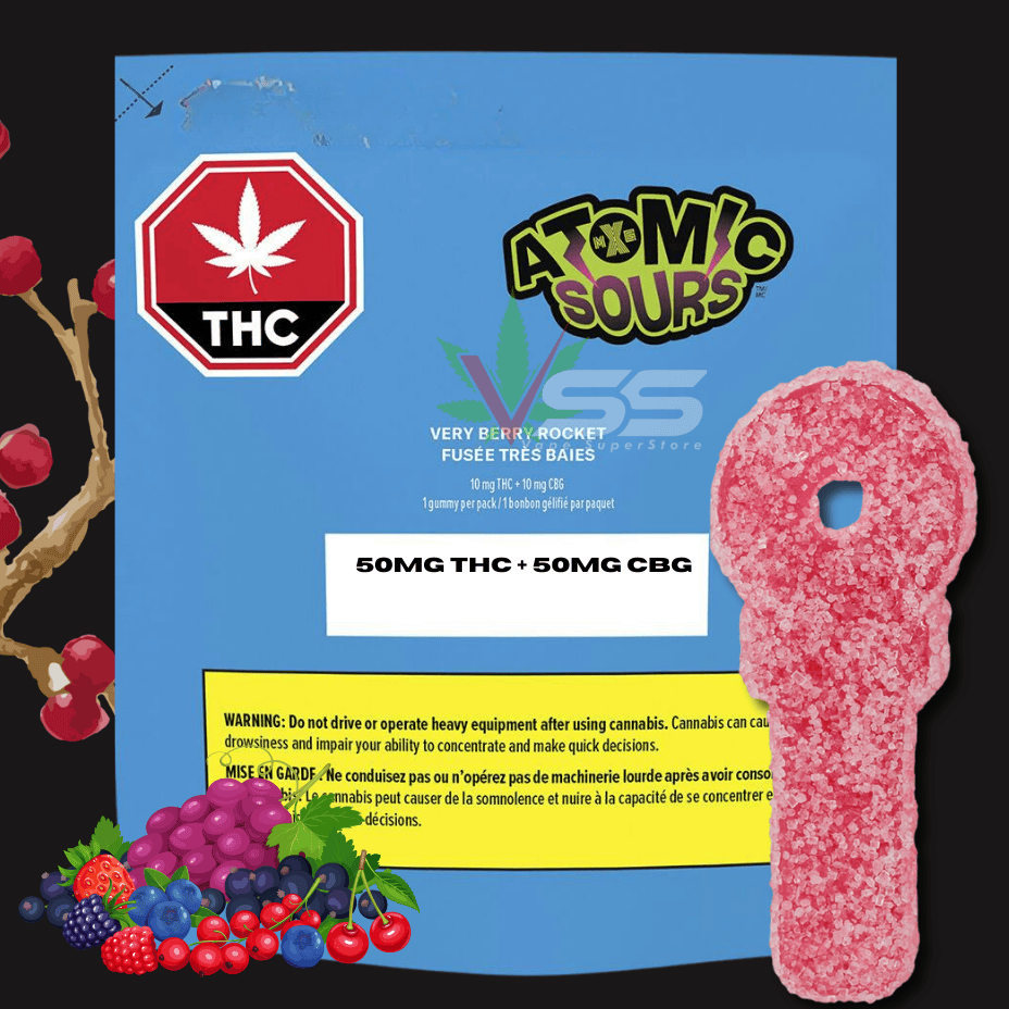XMG Atomic Sours - Very Berry Rocket Bundle 5x10mg Morden Vape SuperStore and Cannabis Manitoba Canada