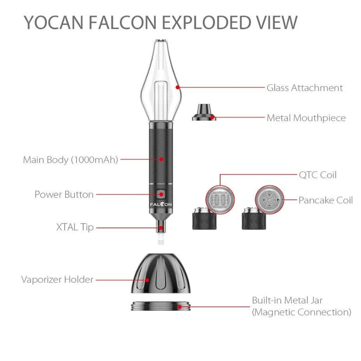 Yocan Concentrate Vaporizers Yocan Falcon 6-in-1 Cannabis Vaporizer Kit - Morden Vape SuperStore & Cannabis MB, Canada
