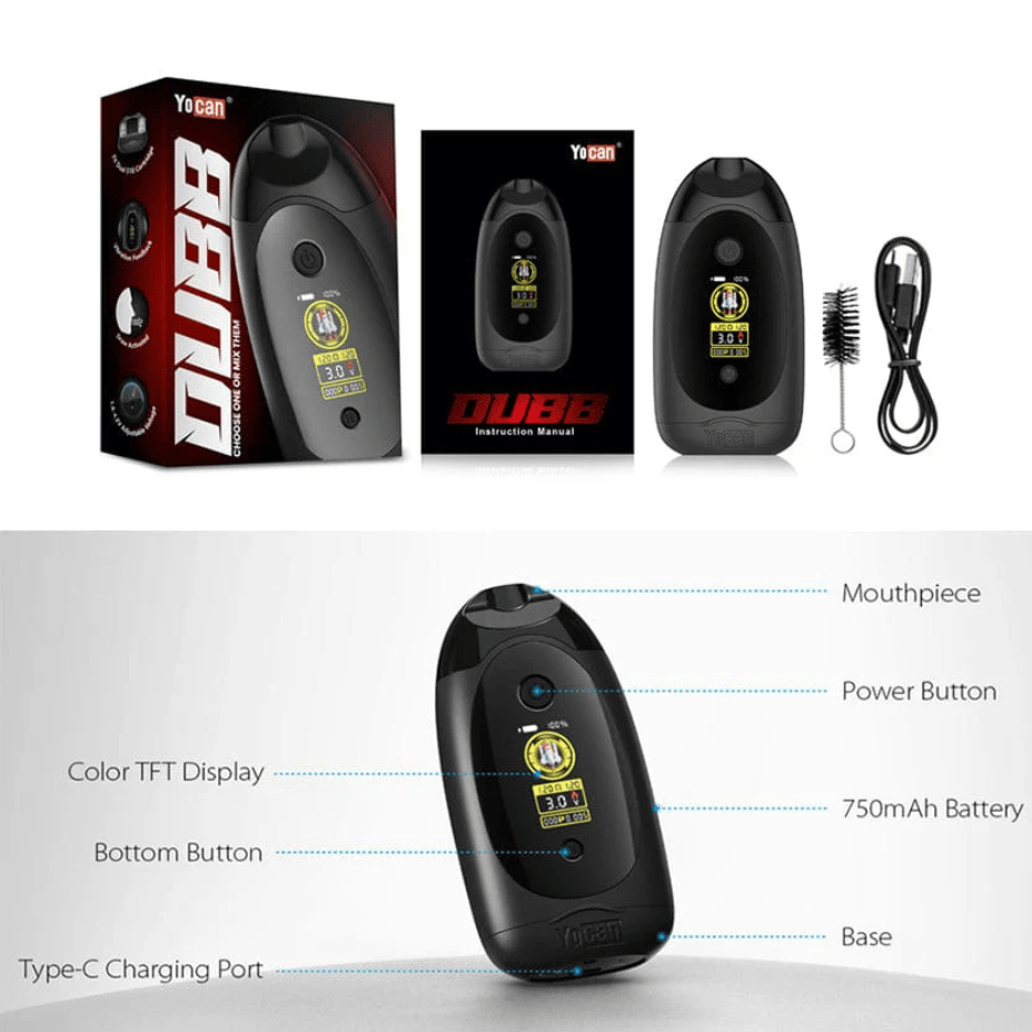 Yocan Dubb Dual Cartridge 510 Battery-750mAh Morden Vape SuperStore and Cannabis Manitoba Canada