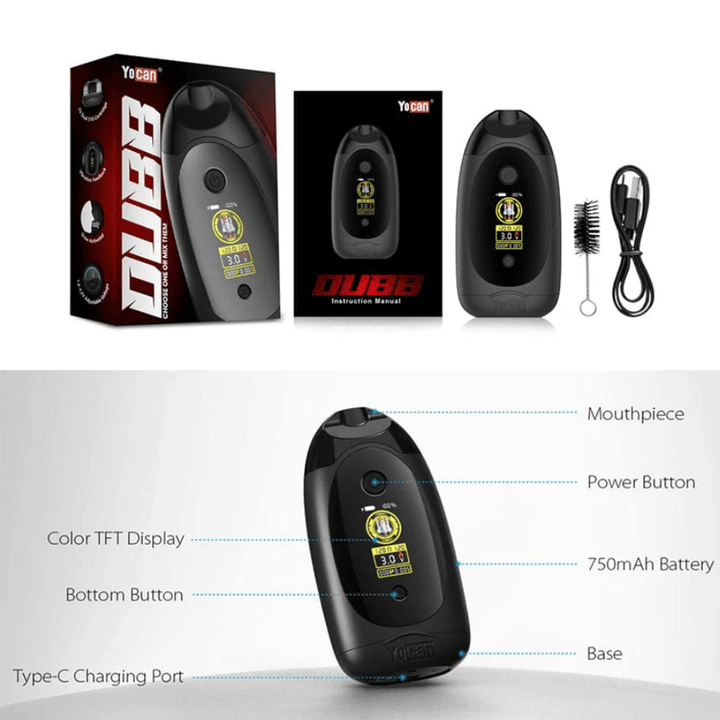 Yocan Dubb Dual Cartridge 510 Battery-750mAh Morden Vape SuperStore and Cannabis Manitoba Canada