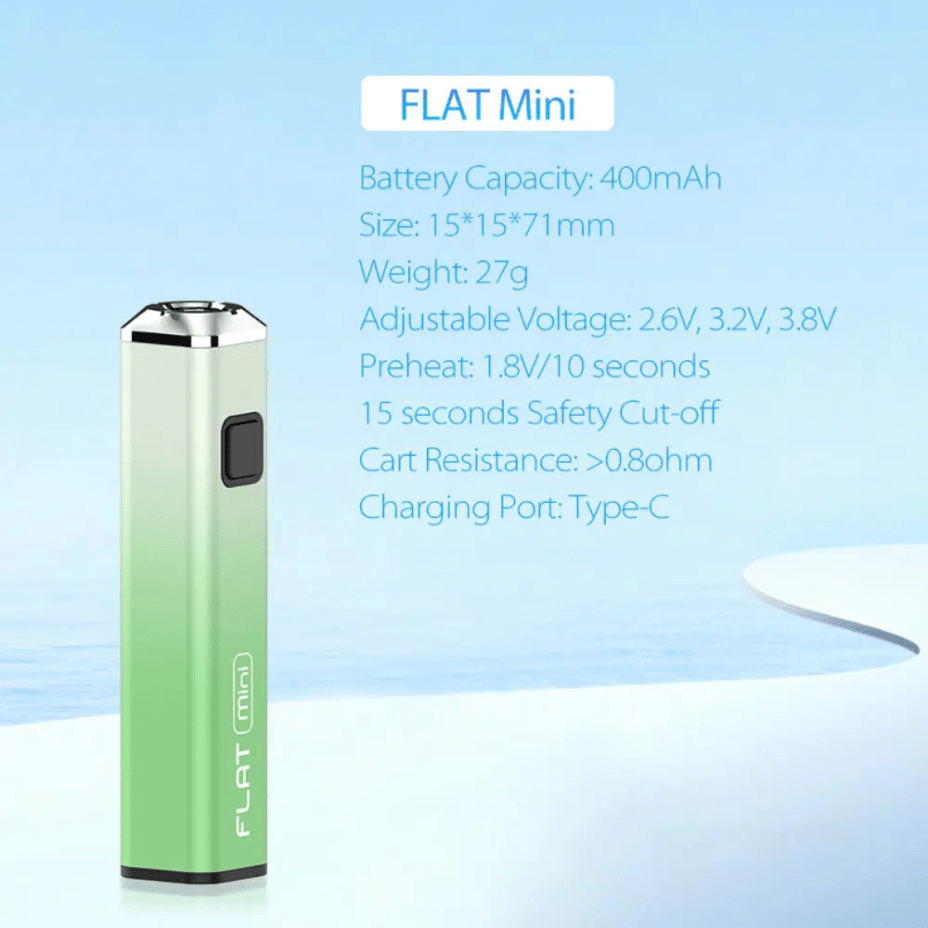 Yocan Flat Mini 510 Thread Battery-400mAh Morden Vape SuperStore and Cannabis Manitoba Canada