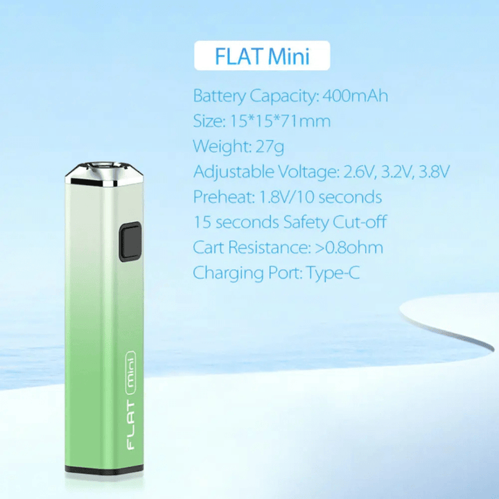 Yocan Flat Mini 510 Thread Battery-400mAh Morden Vape SuperStore and Cannabis Manitoba Canada