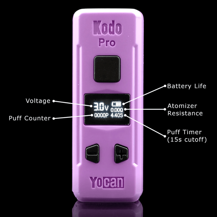 Yocan Kodo Pro 510 Thread Battery 400mAh / Purple Morden Vape SuperStore and Cannabis Manitoba Canada