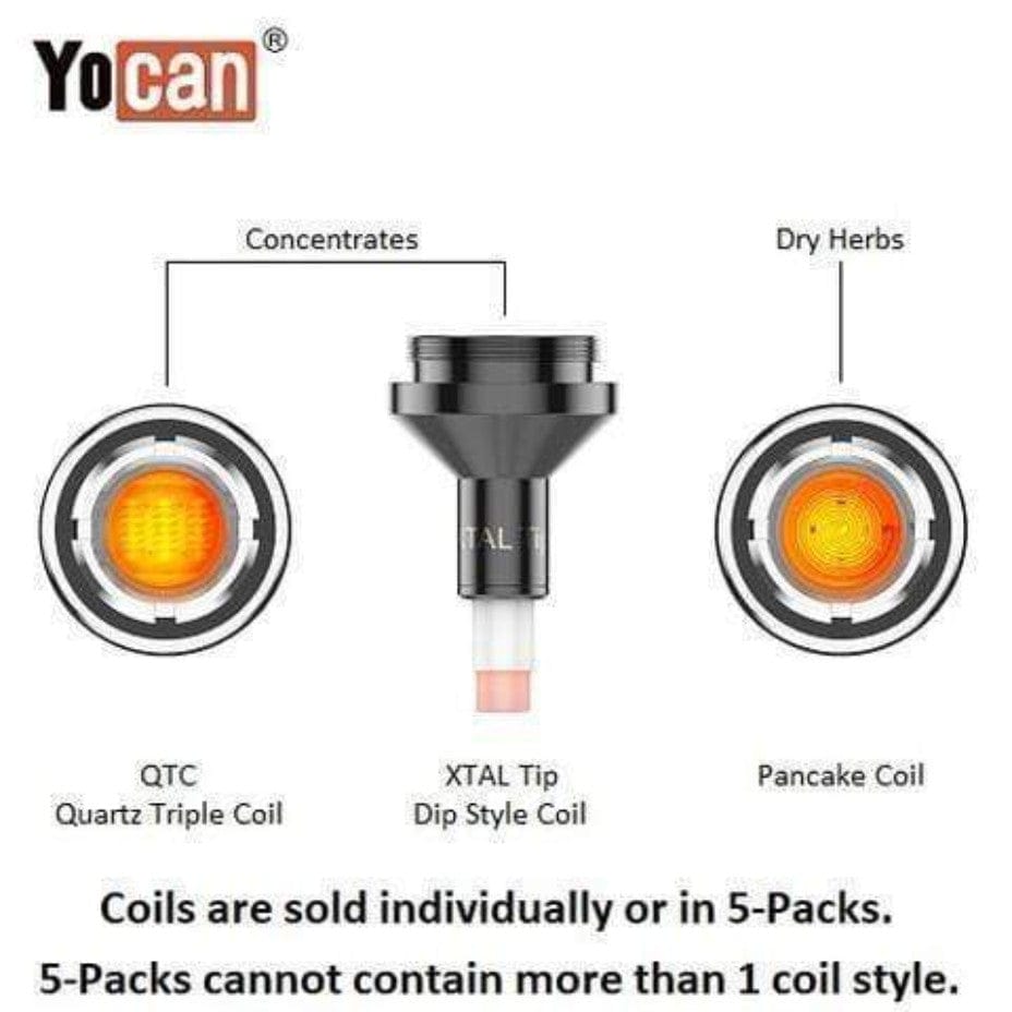 Yocan Vaporizer Replacement Coils/ Glass XTAL Tip Yocan Falcon Replacement Coils -5pk- Morden Vape SuperStore & Cannabis MB, Canada