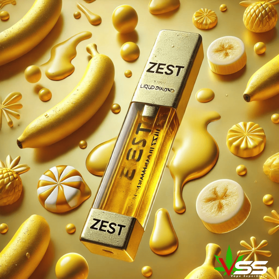 Zest Banana Blam Liquid Diamond + Shatter Sativa Cart-1g Morden Vape SuperStore and Cannabis Manitoba Canada