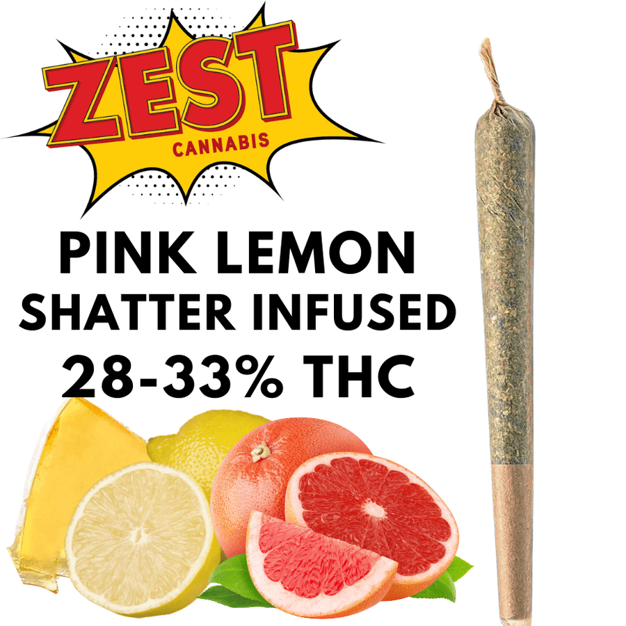 Zest Pre-Rolls 3x0.5g Zest Pink Lemon Shatter Infused Fortified Pre-Roll-Morden Vape 