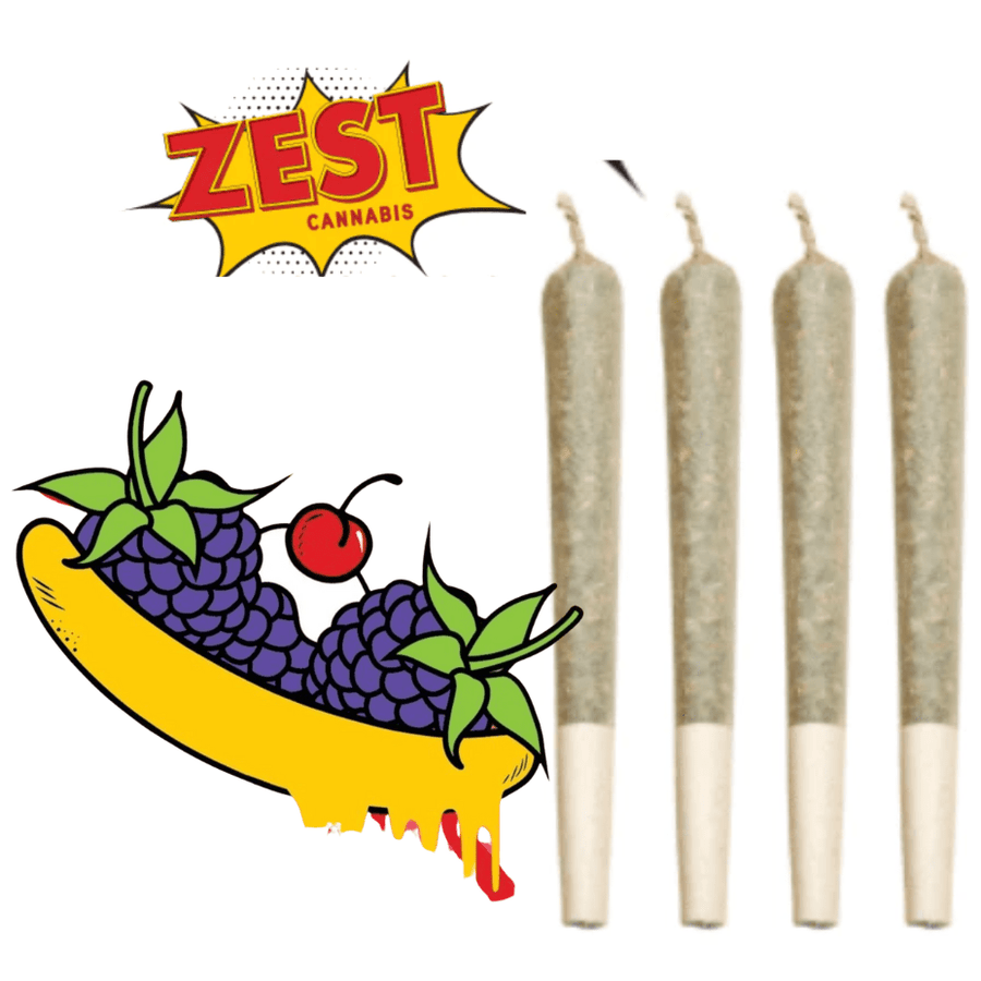 Zest Pre-Rolls 4x0.5g Zest Banana RNTZ Live Resin & Shatter Infused Pre-Rolls-Morden Cannabis 