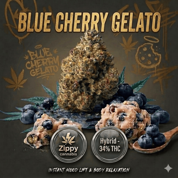 Zippy Blue Cherry Gelato Hybrid Flower-28g Morden Vape SuperStore and Cannabis Manitoba Canada