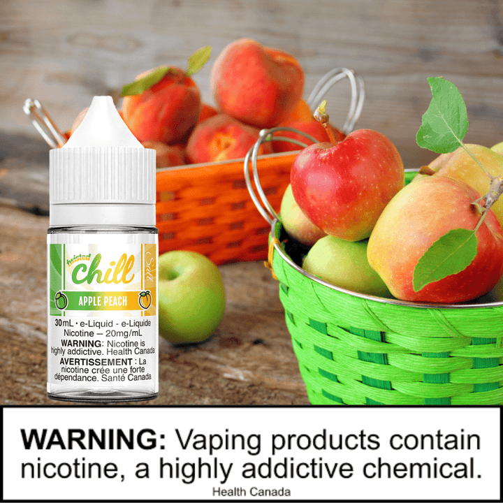 Apple Peach Salt by Chill E-liquid Morden Vape SuperStore and Cannabis Manitoba Canada