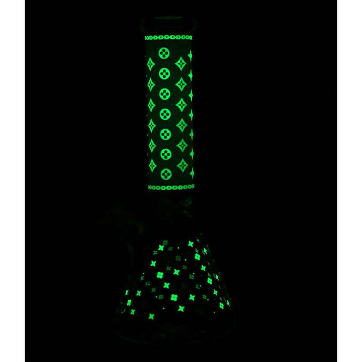 Arsenal 420 Hardware 16” Louis Vuitton 7mm Pattern Beaker Bong-Glow In The Dark-Morden Vape SuperStore & Cannabis Dispensary