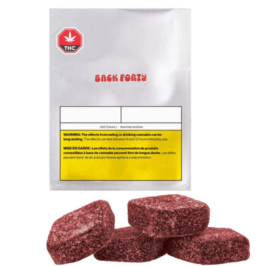 Back Forty Edibles 4x2.5mg Back Forty Sour Cherry Gummies-4x2.5mg-Morden Vape & Cannabis Manitoba