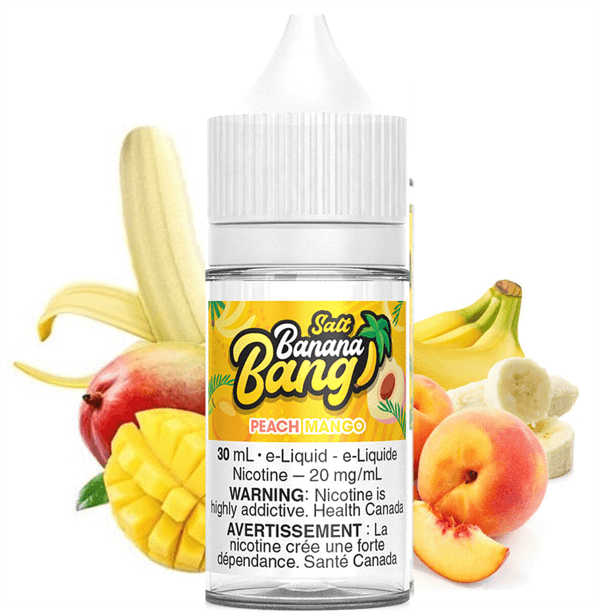 Banana Bang E-Liquid Salt Nic Peach Mango Salt by Banana Bang-Morden Vape SuperStore & Cannabis Dispensary, Manitoba, Canada