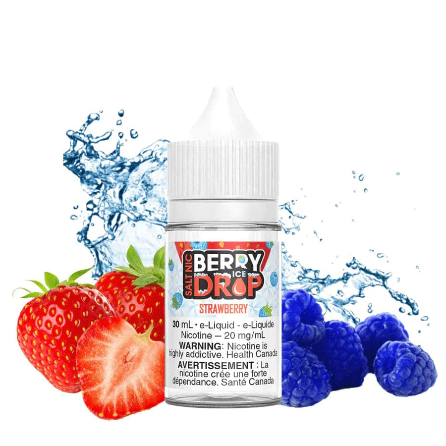 Berry Drop Salt Nic E-Liquid Strawberry Ice Salts by Berry Drop Steinbach Vape SuperStore Manitoba