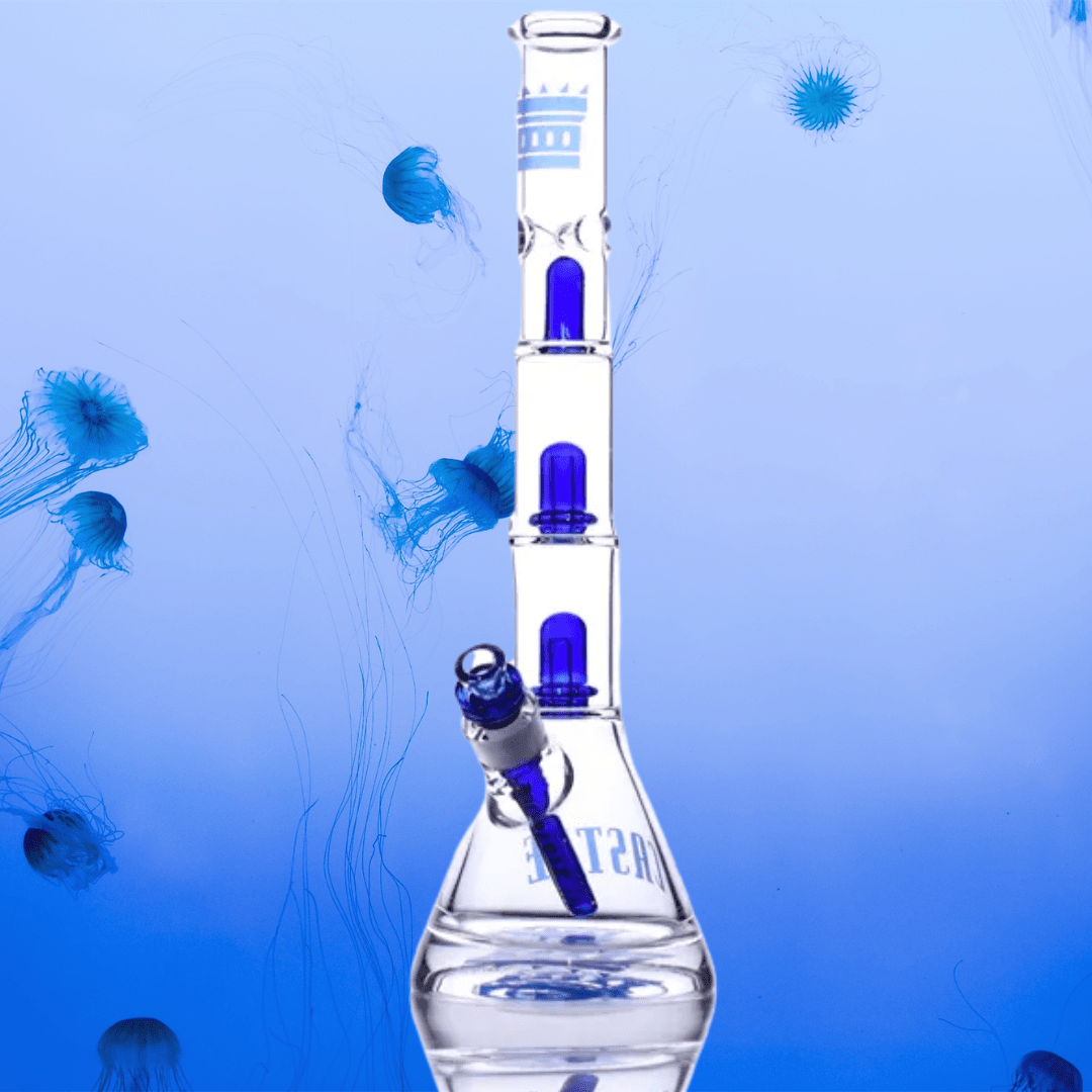 Castle Glassworks 17" Double Showerhead Beaker Morden Vape SuperStore and Cannabis Manitoba Canada