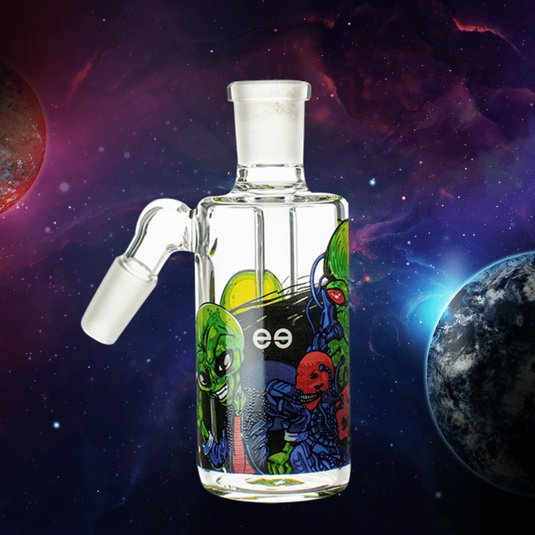 Cheech Glass 14mm 45° Alien Decal Ash Catcher 14mm Morden Vape SuperStore and Cannabis Manitoba Canada