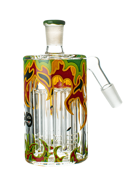 Cheech Glass 14mm 45° Wig Wag Ash Catcher 14mm / green Morden Vape SuperStore and Cannabis Manitoba Canada