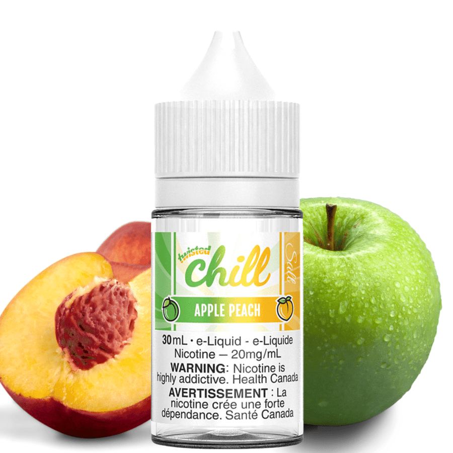 Chill E-liquid Salt Nic 30ml / 12mg Apple Peach Salt by Chill E-liquid Apple Peach Salt by Chill-Morden Vape SuperStore & Cannabis Dispensary  Canada