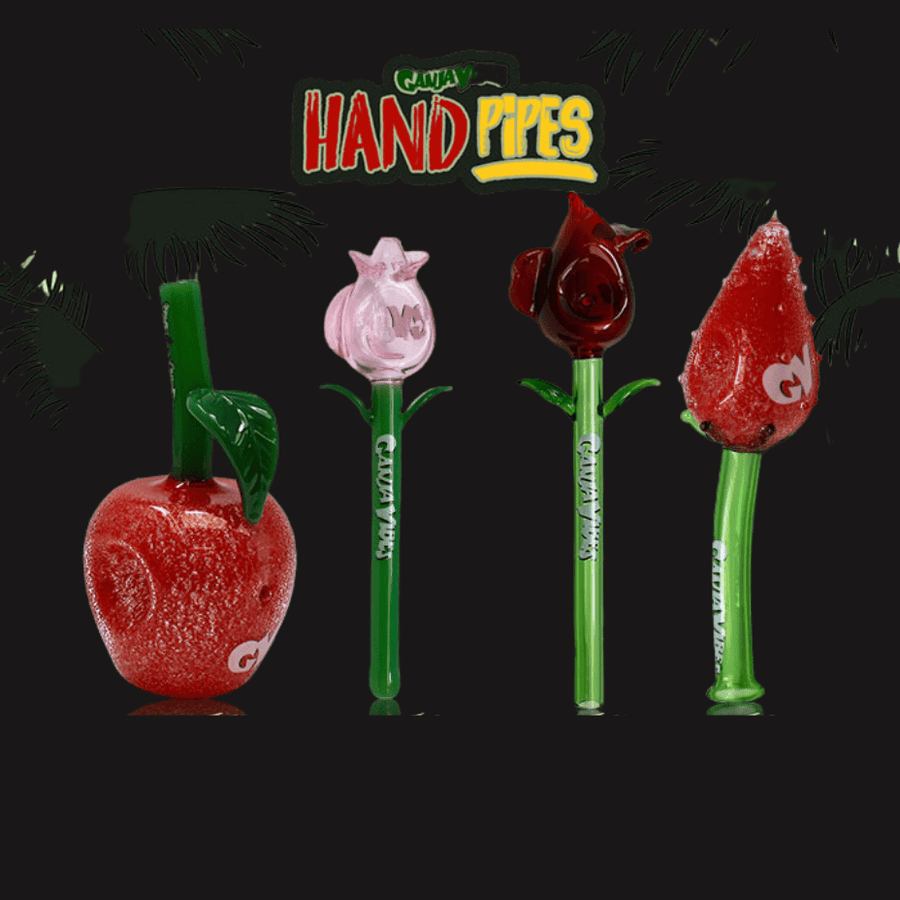 Maze Hand Pipes Ganja Vibes Apple Glass Weed Pipe-5"-Morden Vape SuperStore & Cannabis MB, Canada