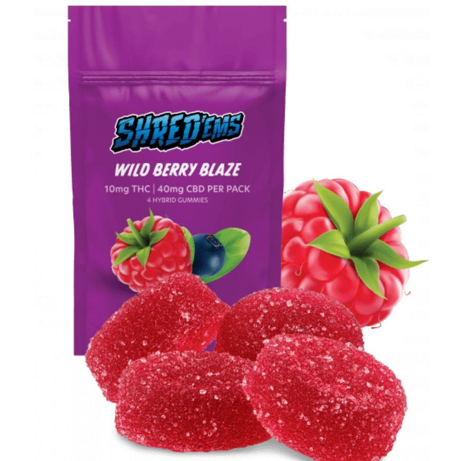 Shred'Em Edibles Wild Berry Blaze Gummies by Shred'Ems-Morden Vape & Cannabis MB, 
