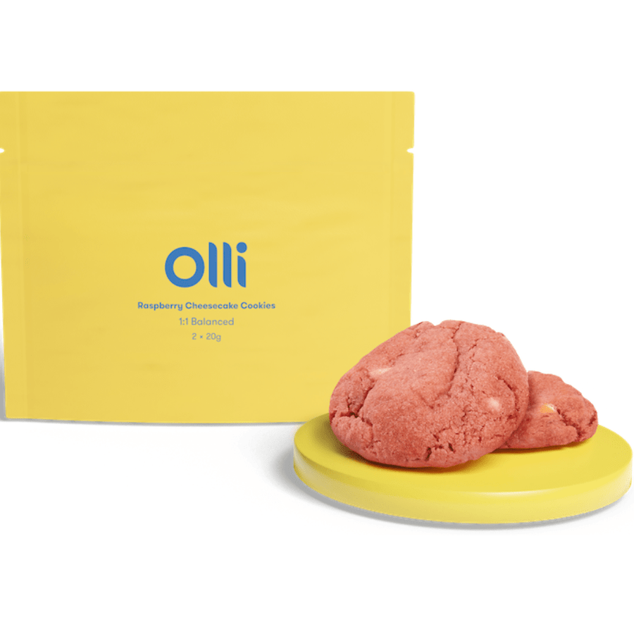 Olli Brands Edibles 2x 5.0mg Olli Raspberry Cheesecake Cookies-Morden Vape SuperStore & Cannabis
