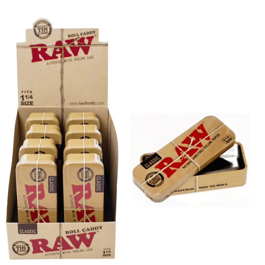 Raw 420 Accessories RAW 1-1/4 Roll Caddy Metal Case-Morden Vape SuperStore & Cannabis