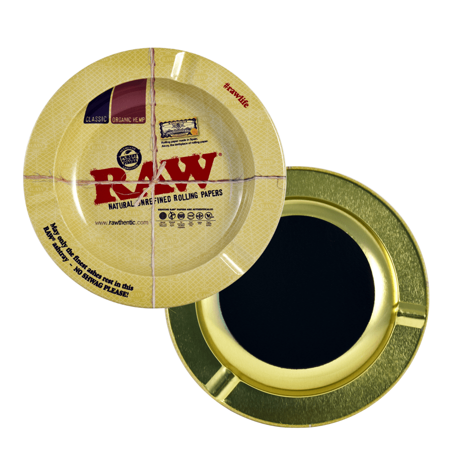 Raw 420 Accessories Round 5.5" Raw 5.5″ Round Metal Magnetic Ashtray Raw 5.5″ Round Metal Magnetic Ashtray-Morden Vape Superstore, Manitoba, Canada