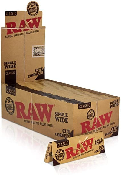 Raw 420 Hardware 70mm RAW Classic Cut Corners Rolling Paper-Morden Vape SuperStore Manitoba