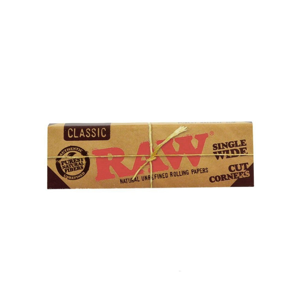 Raw 420 Hardware 70mm RAW Classic Single Wide Cut Corners Rolling Papers RAW Classic Cut Corners Rolling Paper-Morden Vape SuperStore Manitoba