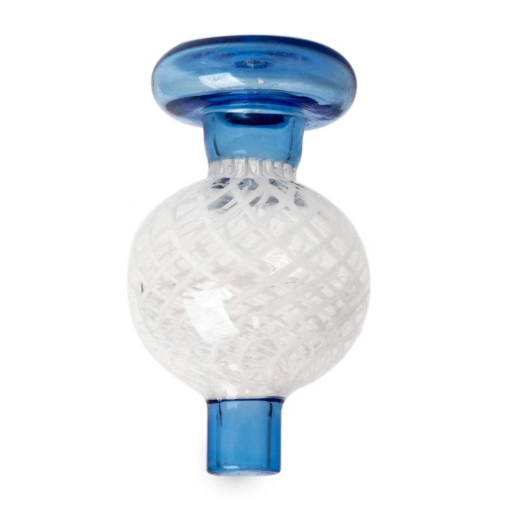 Red Eye Glass Two Tone Retichello Bubble Carb Cap Blue & White Morden Vape SuperStore and Cannabis Manitoba Canada