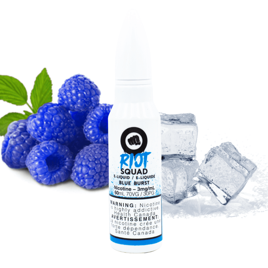 Blue Burst by Riot Squad E-Liquid in 60ml Bottle Available at Morden Vape SuperStore & Cannabis Dispensary Located in Morden, Manitoba, Canada