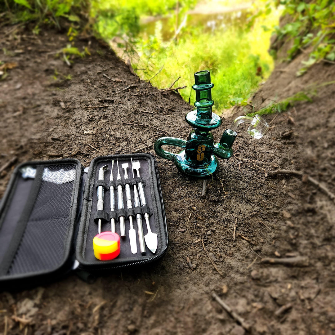 Shatter'd Glassworks-Mini Recycler 5" Morden Vape SuperStore and Cannabis Manitoba Canada
