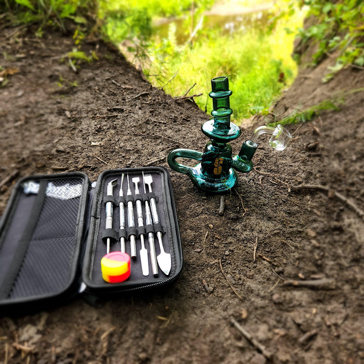 Shatter'd Glassworks-Mini Recycler 5" Morden Vape SuperStore and Cannabis Manitoba Canada