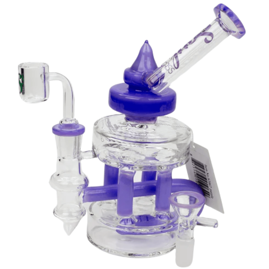 Soul Glass Dab Rigs 7" / Purple SOUL Glass 2-in-1 Double Deck Recycler-7"-Morden Vape SuperStore & Cannabis MB, Canada