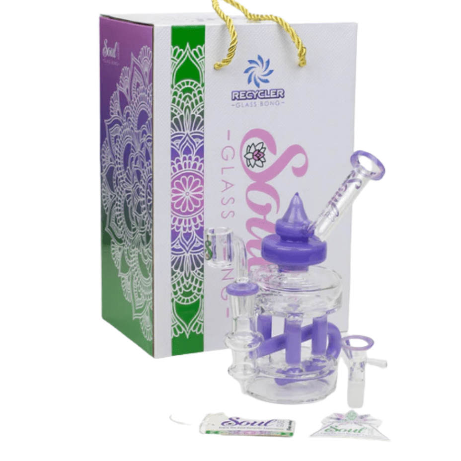 Soul Glass Dab Rigs SOUL Glass 2-in-1 Double Deck Recycler-7"-Morden Vape SuperStore & Cannabis MB, Canada