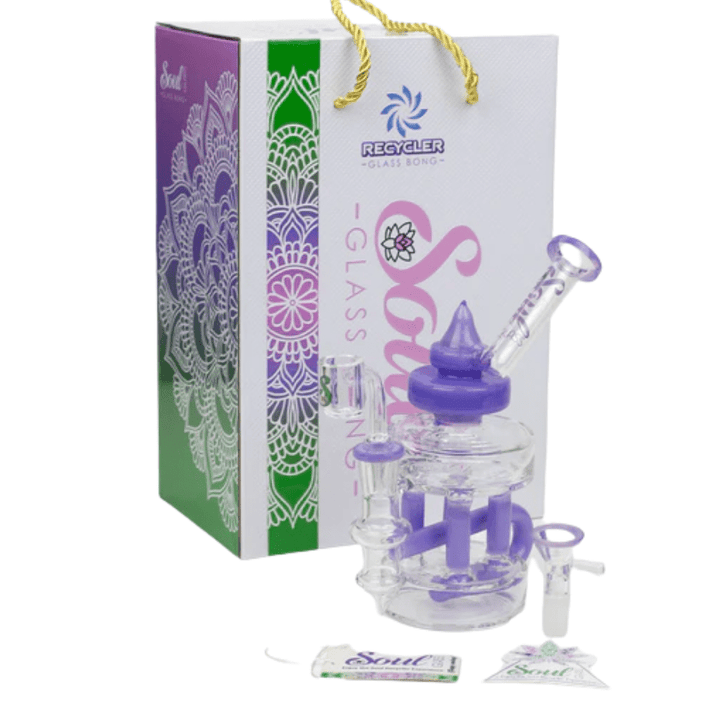 Soul Glass Dab Rigs SOUL Glass 2-in-1 Double Deck Recycler-7"-Morden Vape SuperStore & Cannabis MB, Canada