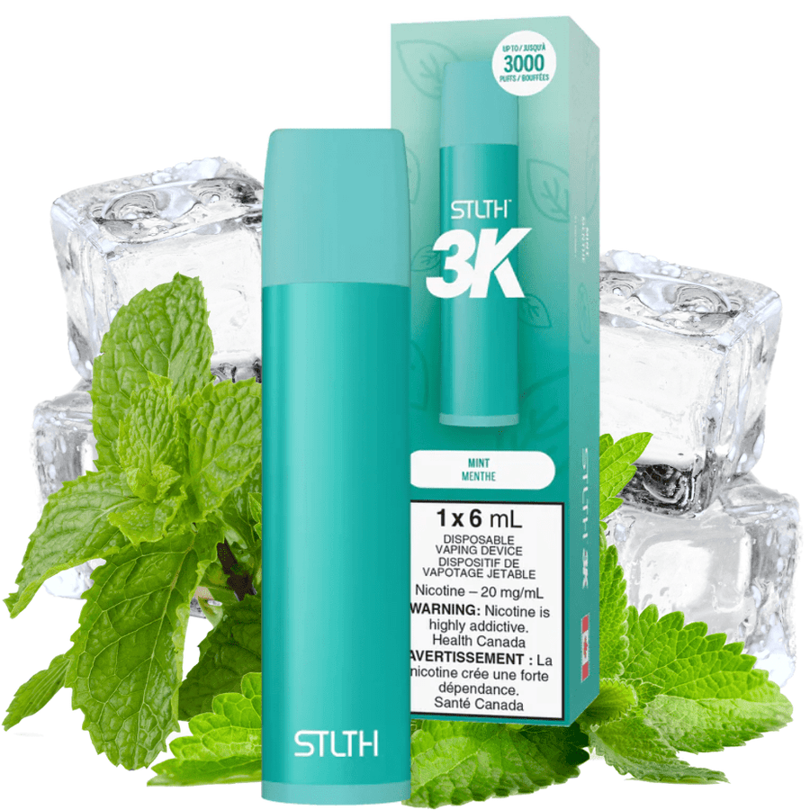 STLTH 3K Disposable Vape in Mint Flavour Available at Morden Vape SuperStore & Cannabis Dispensary Located in Morden, Manitoba, Canada