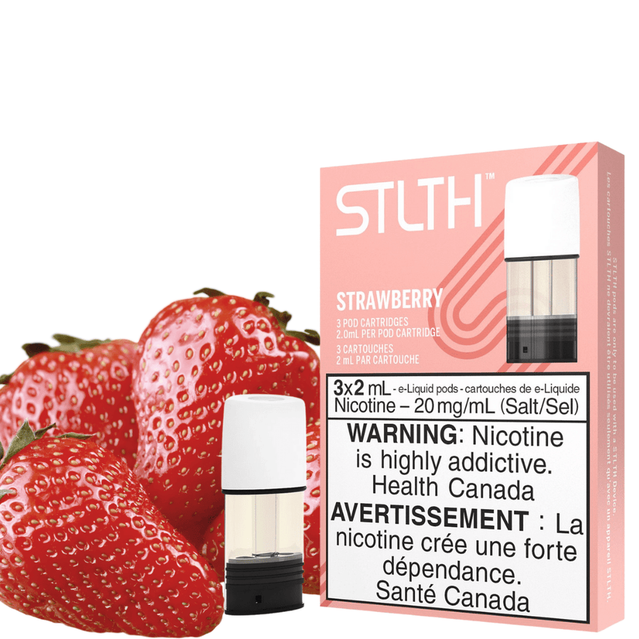 STLTH Salt Nic & Pods 3/pkg / 20mg STLTH Strawberry Pods STLTH Pods - Strawberry - Morden Vape SuperStore, Manitoba, Canada