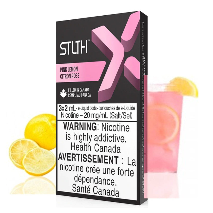 STLTH X Closed Pod System 3/PKG / 20mg STLTH X Pod Pack-Pink Lemon-Vapexcape Regina Saskatchewan & online store