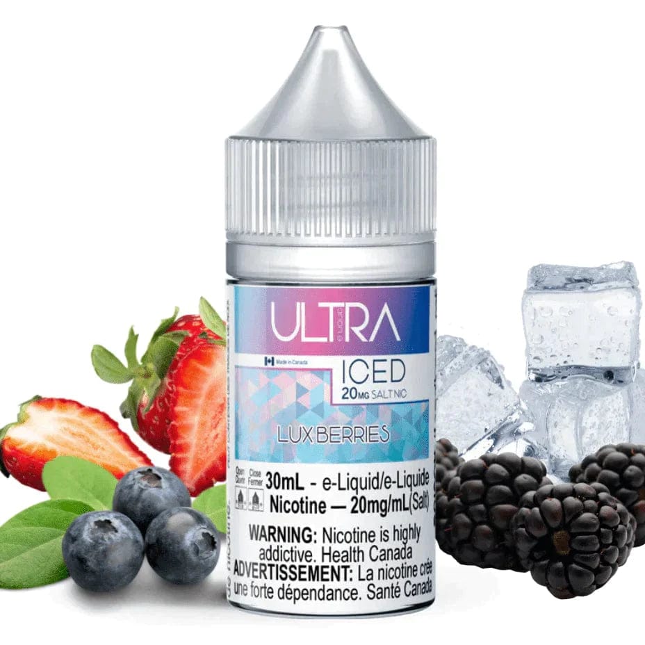 Ultra E-Liquid Salt Nic 30ml / 10mg Ultra Salt Luxberries Ice-Steinbach Vape SuperStore, Manitoba Canada