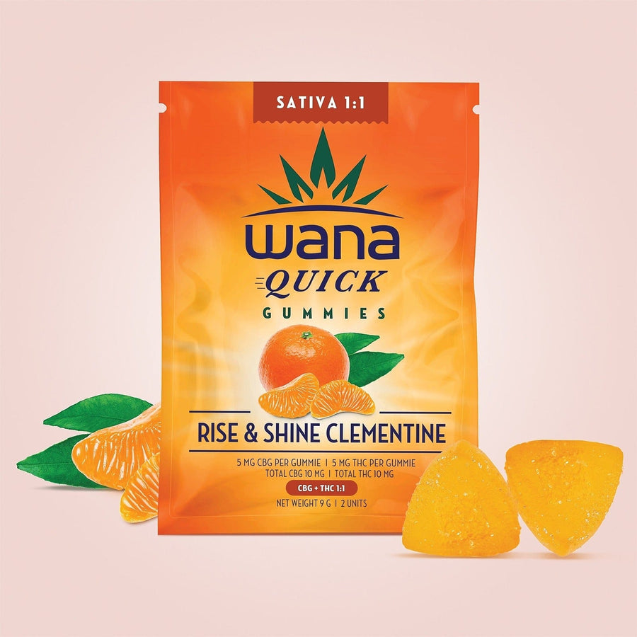 Wana Brands Edibles 2/pkg Wana Quick CBG Rise & Shine Clementine Sativa Gummies-Morden Vape SuperStore & Cannabis